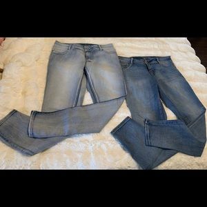 Maurices jeggings 2 pairs both Large reg. length